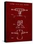 PP385-Burgundy Skateboard Trucks Patent Poster-Cole Borders-Stretched Canvas