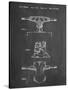 PP385-Chalkboard Skateboard Trucks Patent Poster-Cole Borders-Stretched Canvas