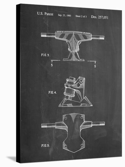 PP385-Chalkboard Skateboard Trucks Patent Poster-Cole Borders-Stretched Canvas