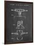 PP385-Chalkboard Skateboard Trucks Patent Poster-Cole Borders-Framed Premium Giclee Print