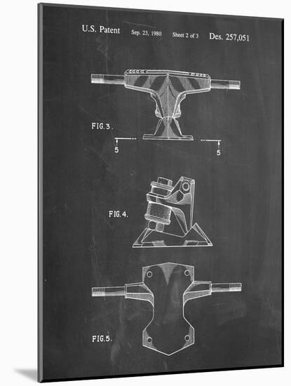 PP385-Chalkboard Skateboard Trucks Patent Poster-Cole Borders-Mounted Giclee Print