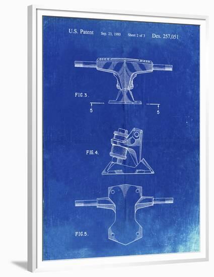 PP385-Faded Blueprint Skateboard Trucks Patent Poster-Cole Borders-Framed Premium Giclee Print