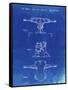 PP385-Faded Blueprint Skateboard Trucks Patent Poster-Cole Borders-Framed Stretched Canvas