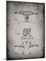 PP385-Faded Grey Skateboard Trucks Patent Poster-Cole Borders-Mounted Giclee Print