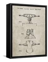 PP385-Sandstone Skateboard Trucks Patent Poster-Cole Borders-Framed Stretched Canvas