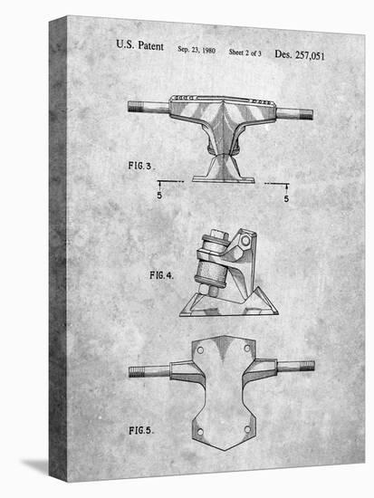 PP385-Slate Skateboard Trucks Patent Poster-Cole Borders-Stretched Canvas