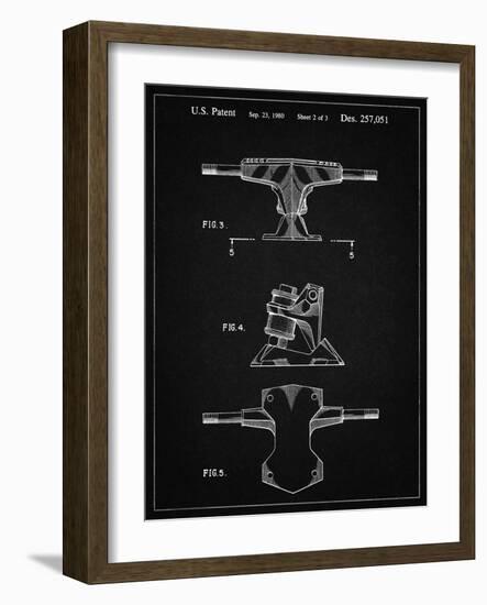 PP385-Vintage Black Skateboard Trucks Patent Poster-Cole Borders-Framed Giclee Print