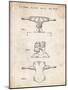 PP385-Vintage Parchment Skateboard Trucks Patent Poster-Cole Borders-Mounted Giclee Print