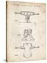 PP385-Vintage Parchment Skateboard Trucks Patent Poster-Cole Borders-Stretched Canvas