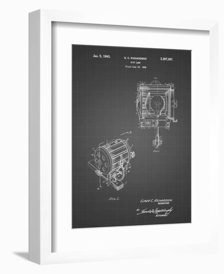 PP387-Black Grid Movie Set Lighting Patent Poster-Cole Borders-Framed Giclee Print