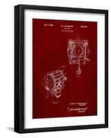 PP387-Burgundy Movie Set Lighting Patent Poster-Cole Borders-Framed Giclee Print