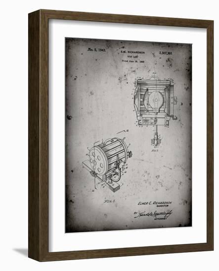 PP387-Faded Grey Movie Set Lighting Patent Poster-Cole Borders-Framed Giclee Print