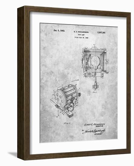 PP387-Slate Movie Set Lighting Patent Poster-Cole Borders-Framed Giclee Print