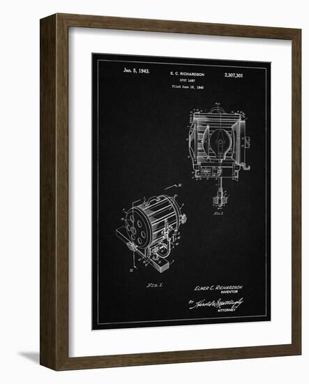 PP387-Vintage Black Movie Set Lighting Patent Poster-Cole Borders-Framed Giclee Print