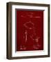 PP389-Burgundy Vintage Police Handcuffs Patent Poster-Cole Borders-Framed Giclee Print