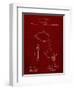 PP389-Burgundy Vintage Police Handcuffs Patent Poster-Cole Borders-Framed Giclee Print