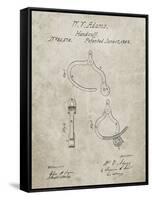 PP389-Sandstone Vintage Police Handcuffs Patent Poster-Cole Borders-Framed Stretched Canvas