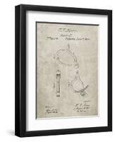 PP389-Sandstone Vintage Police Handcuffs Patent Poster-Cole Borders-Framed Giclee Print