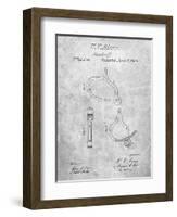 PP389-Slate Vintage Police Handcuffs Patent Poster-Cole Borders-Framed Giclee Print