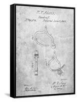 PP389-Slate Vintage Police Handcuffs Patent Poster-Cole Borders-Framed Stretched Canvas