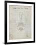 PP39 Antique Grid Parchment-Borders Cole-Framed Giclee Print