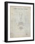 PP39 Antique Grid Parchment-Borders Cole-Framed Giclee Print