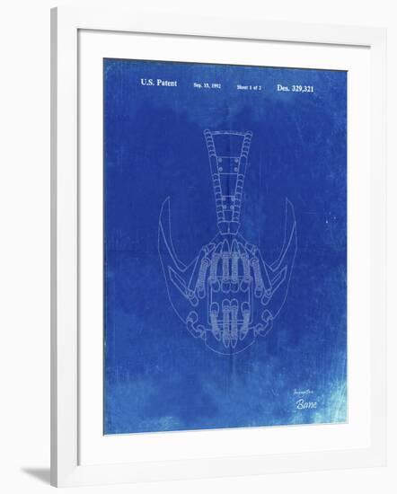 PP39 Faded Blueprint-Borders Cole-Framed Giclee Print