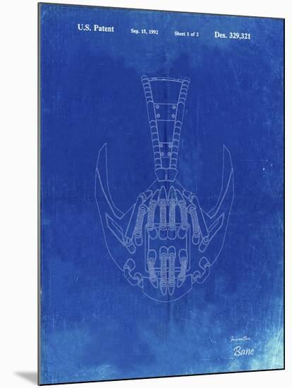 PP39 Faded Blueprint-Borders Cole-Mounted Giclee Print