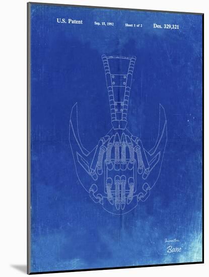 PP39 Faded Blueprint-Borders Cole-Mounted Giclee Print