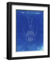 PP39 Faded Blueprint-Borders Cole-Framed Giclee Print