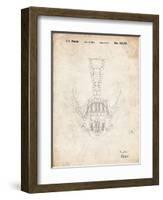 PP39 Vintage Parchment-Borders Cole-Framed Giclee Print