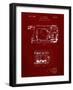 PP390-Burgundy Motion Picture Camera 1932 Patent Poster-Cole Borders-Framed Giclee Print