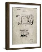 PP390-Sandstone Motion Picture Camera 1932 Patent Poster-Cole Borders-Framed Giclee Print