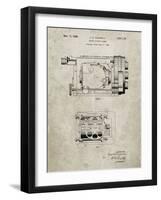 PP390-Sandstone Motion Picture Camera 1932 Patent Poster-Cole Borders-Framed Giclee Print