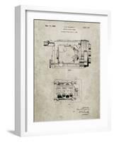 PP390-Sandstone Motion Picture Camera 1932 Patent Poster-Cole Borders-Framed Giclee Print