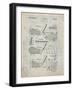 PP4 Antique Grid Parchment-Borders Cole-Framed Giclee Print