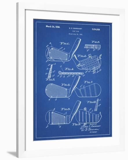 PP4 Blueprint-Borders Cole-Framed Giclee Print