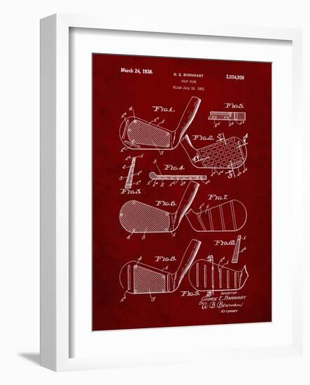 PP4 Burgundy-Borders Cole-Framed Giclee Print