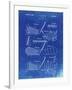 PP4 Faded Blueprint-Borders Cole-Framed Giclee Print