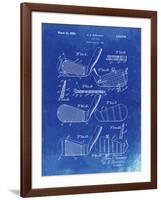 PP4 Faded Blueprint-Borders Cole-Framed Giclee Print