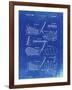 PP4 Faded Blueprint-Borders Cole-Framed Giclee Print