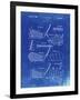 PP4 Faded Blueprint-Borders Cole-Framed Giclee Print