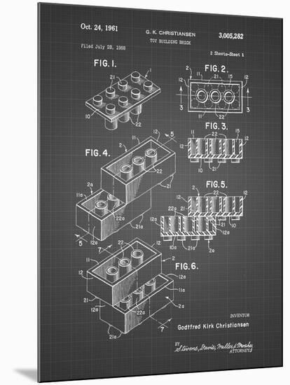 PP40 black grid-Borders Cole-Mounted Giclee Print