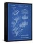 PP40 Blueprint-Borders Cole-Framed Stretched Canvas