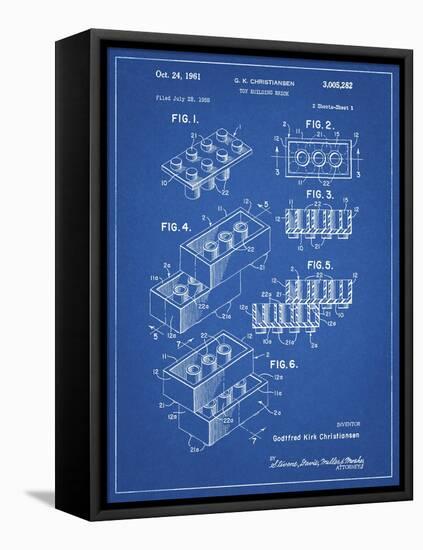 PP40 Blueprint-Borders Cole-Framed Stretched Canvas