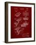 PP40 Burgundy-Borders Cole-Framed Art Print