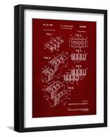 PP40 Burgundy-Borders Cole-Framed Art Print