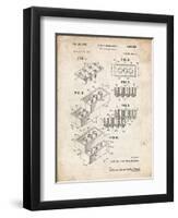 PP40 Vintage Parchment-Borders Cole-Framed Premium Giclee Print