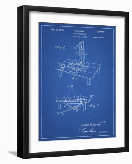 PP403-Blueprint Disney Multi Plane Camera Patent Poster-Cole Borders-Framed Giclee Print