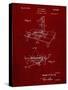 PP403-Burgundy Disney Multi Plane Camera Patent Poster-Cole Borders-Stretched Canvas